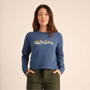 Roark | Lady Luck LS Tee | in Deep Blue | Women’s Size Small | NWT
